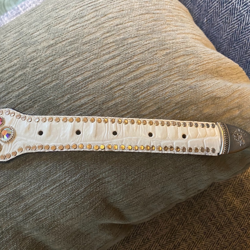 Woof Wear 16" Leather Dog Collar Swaroski Crystals - Picture 7 of 11